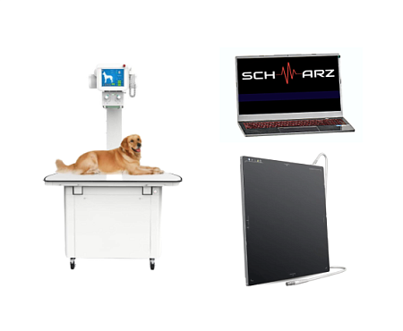 КОМПЛЕКТ Cтационарный ветеринарный рентген аппарат SCHWARZ SWZ-XRAY 32KW + SWZ-DR 17X17 (WIRED) + ПК