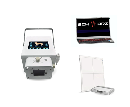 КОМПЛЕКТ Портативный рентген-аппарат SCHWARZ SWZ-XRAY 8KW + SCHWARZ SWZ-DR 17X17 (WI-FI) + ПК