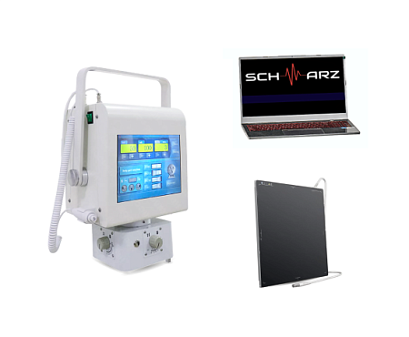 КОМПЛЕКТ Портативный рентген-аппарат SCHWARZ SWZ-XRAY 5KW (BATTERY) + SCHWARZ SWZ-DR 17X17 (WIRED) + ПК