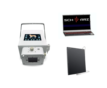 КОМПЛЕКТ Портативный рентген-аппарат SCHWARZ SWZ-XRAY 8KW + SCHWARZ SWZ-DR 17X17 (WIRED) + ПК